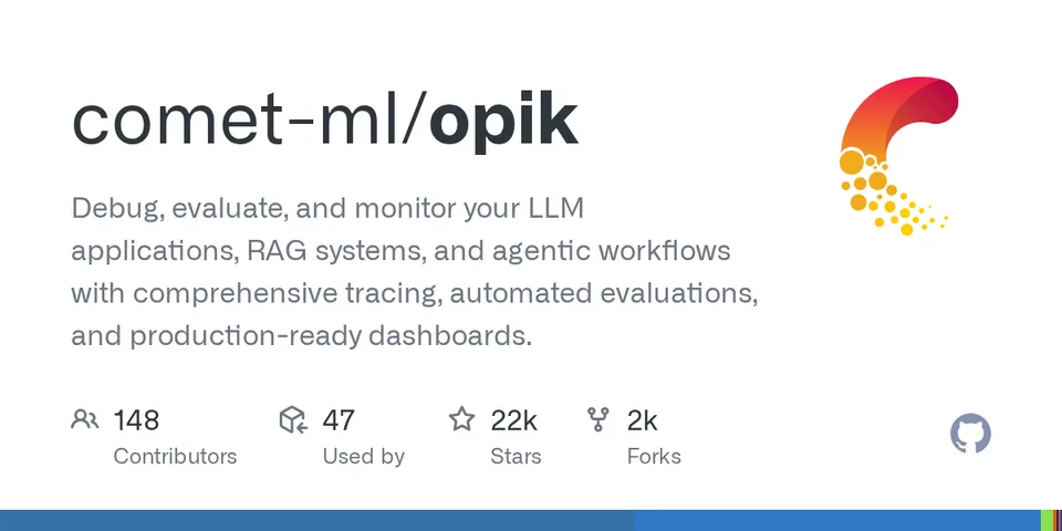 comet-ml/opik GitHub social preview