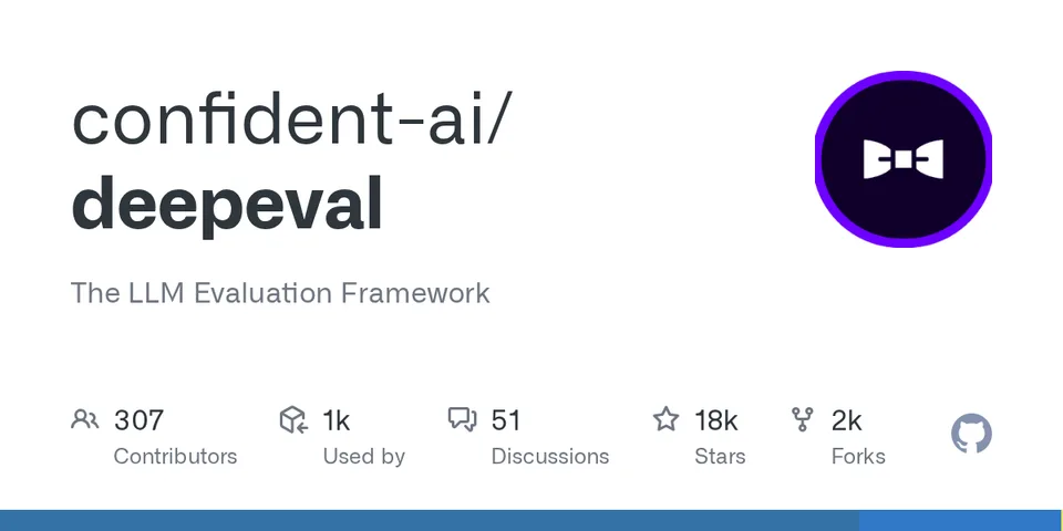 confident-ai/deepeval GitHub social preview