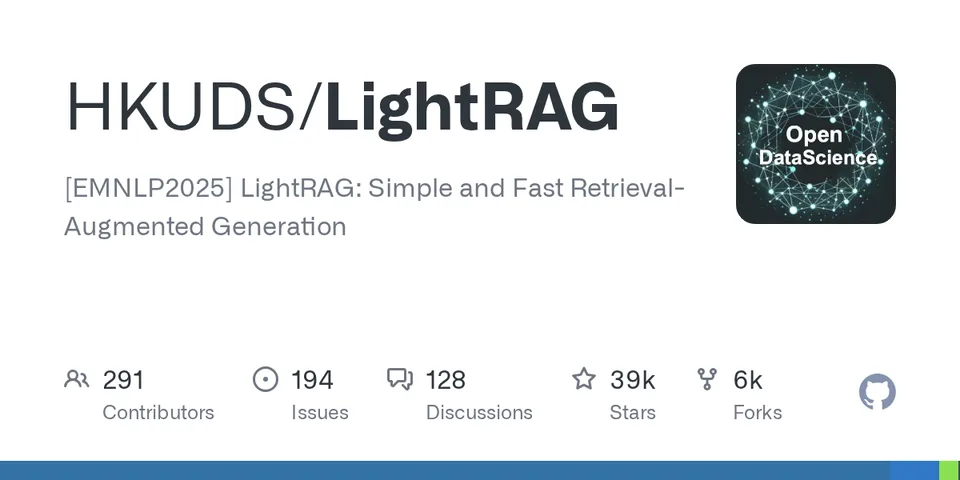 HKUDS/LightRAG GitHub social preview