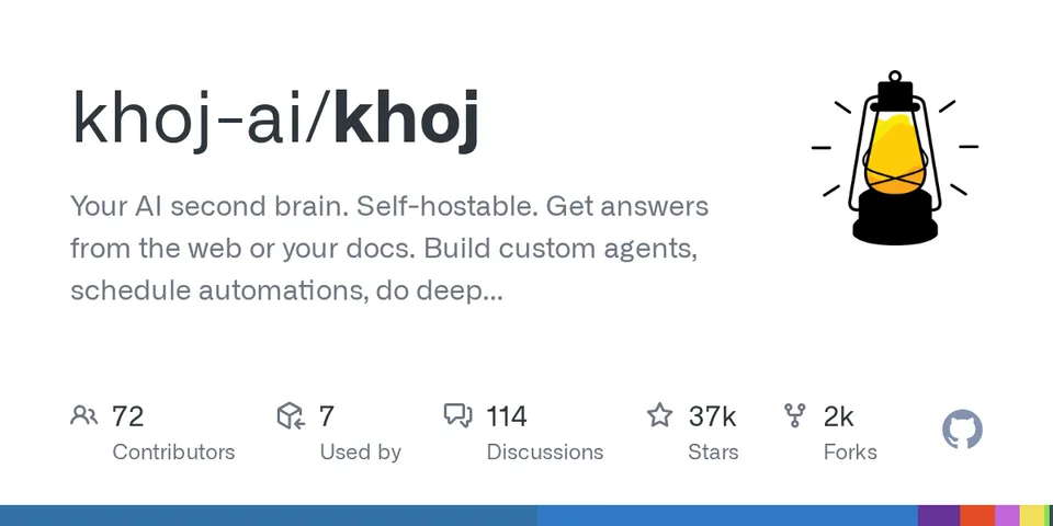 khoj-ai/khoj GitHub social preview